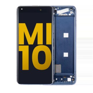 OLED Display mit Rahmen für Xiaomi Mi 10 5G (professionell aufgearbeitet) (Twilight Gray)
