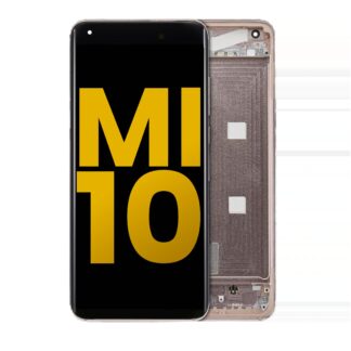 OLED Display mit Rahmen für Xiaomi Mi 10 5G (professionell aufgearbeitet) (Peach Gold)