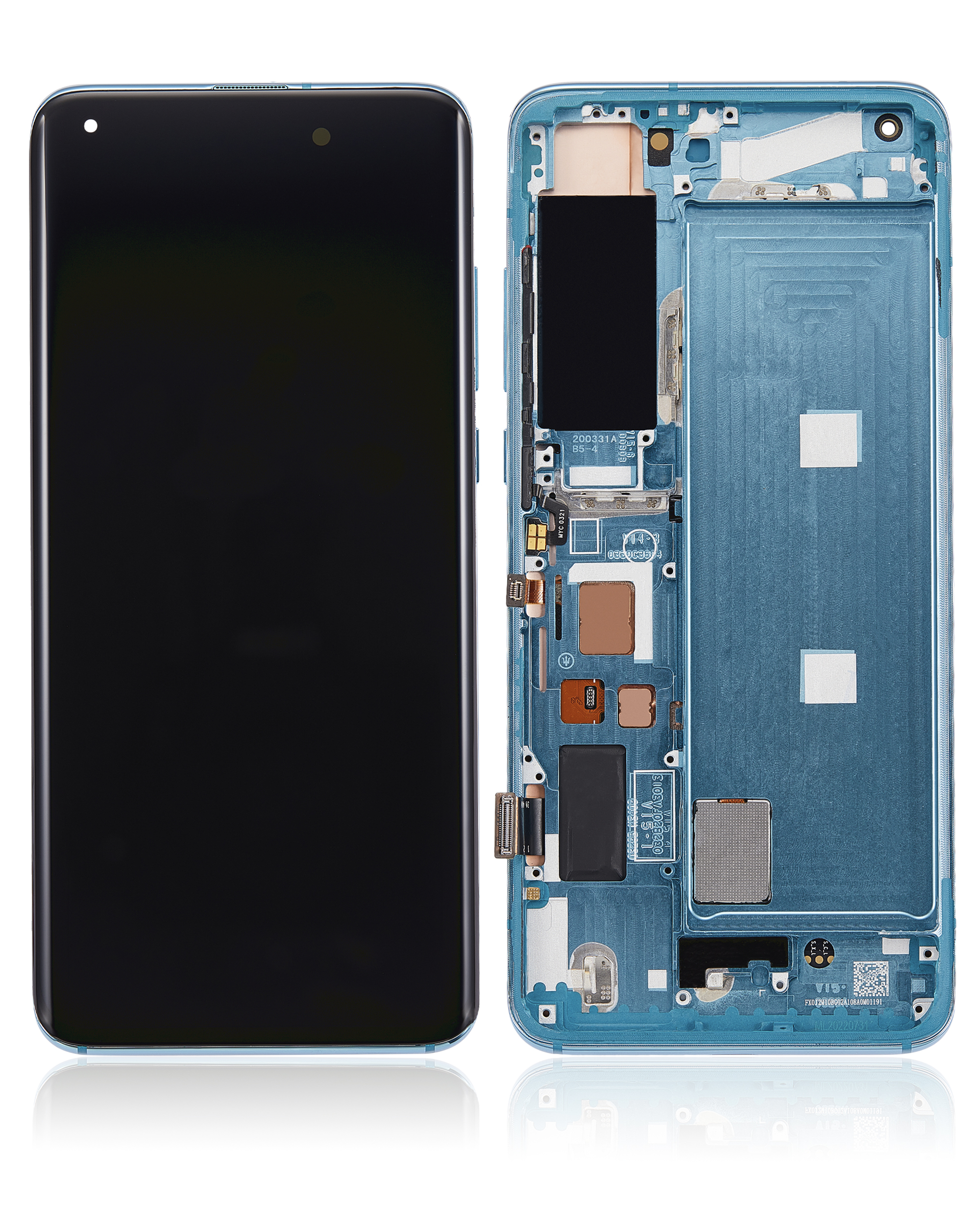 OLED Display mit Rahmen für Xiaomi Mi 10 5G (professionell aufgearbeitet) (Coral Green) – Bild 2