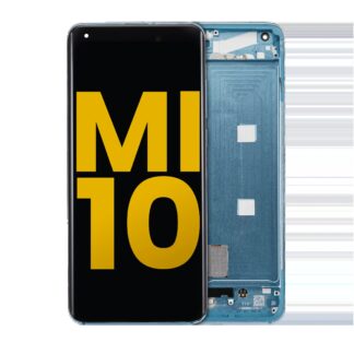 OLED Display mit Rahmen für Xiaomi Mi 10 5G (professionell aufgearbeitet) (Coral Green)