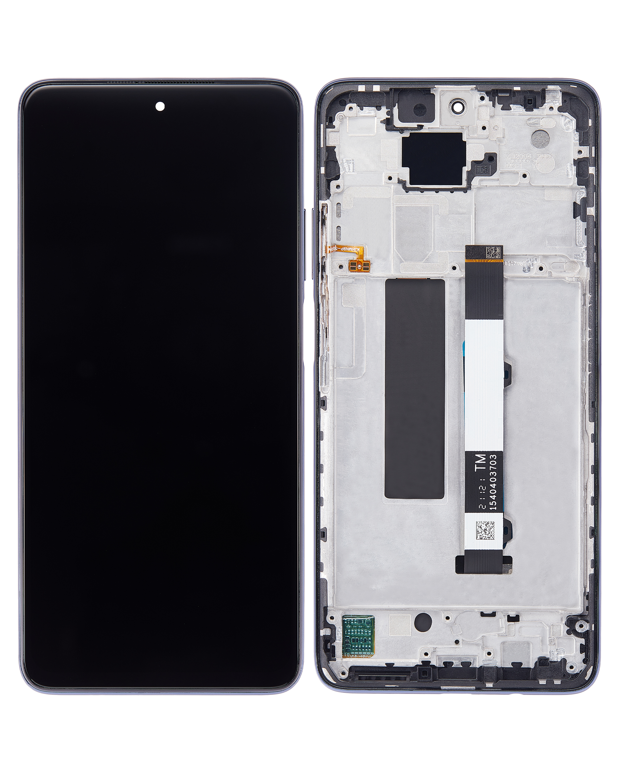 LCD Display mit Rahmen für Xiaomi Mi 10T Lite 5G (professionell aufgearbeitet) (Pearl Gray) – Bild 2