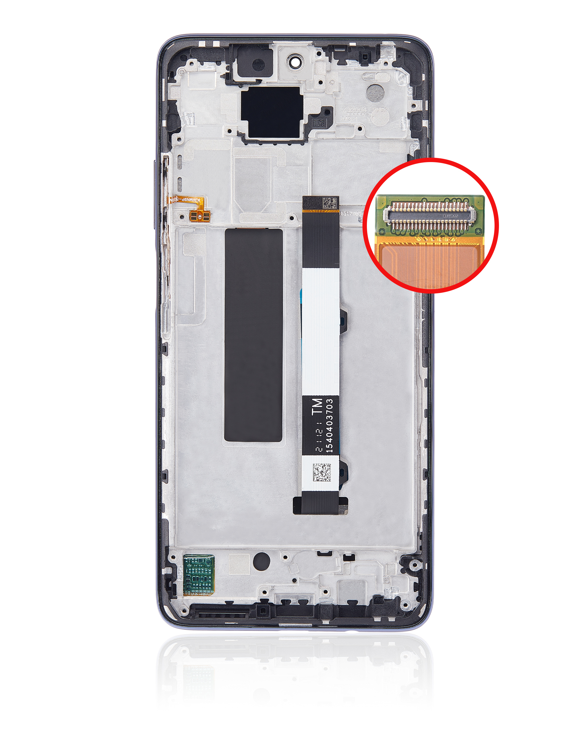 LCD Display mit Rahmen für Xiaomi Mi 10T Lite 5G (professionell aufgearbeitet) (Pearl Gray) – Bild 4