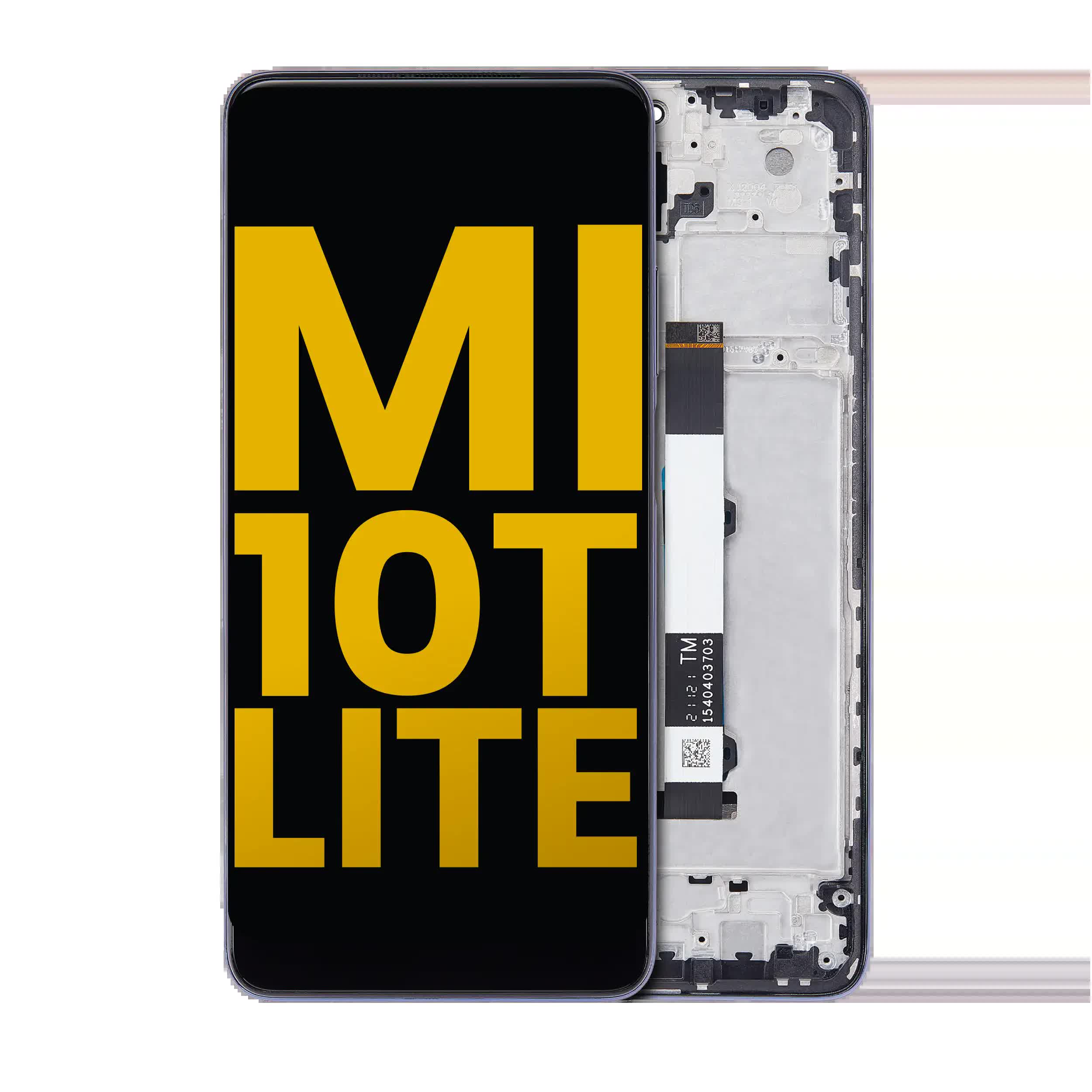 LCD Display mit Rahmen für Xiaomi Mi 10T Lite 5G (professionell aufgearbeitet) (Pearl Gray)