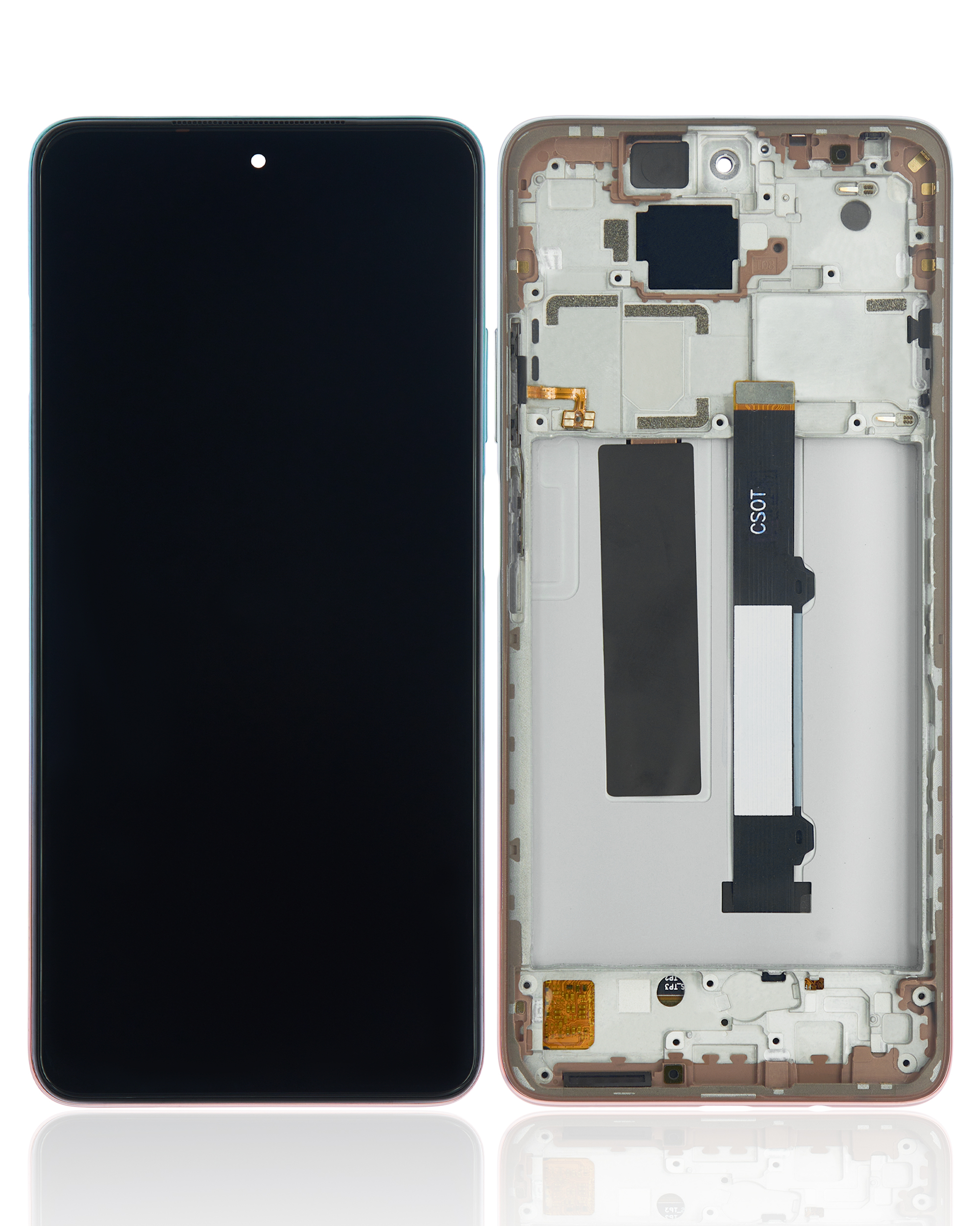 LCD Display mit Rahmen für Xiaomi Mi 10T Lite 5G (professionell aufgearbeitet) (Rose Gold Beach) – Bild 2