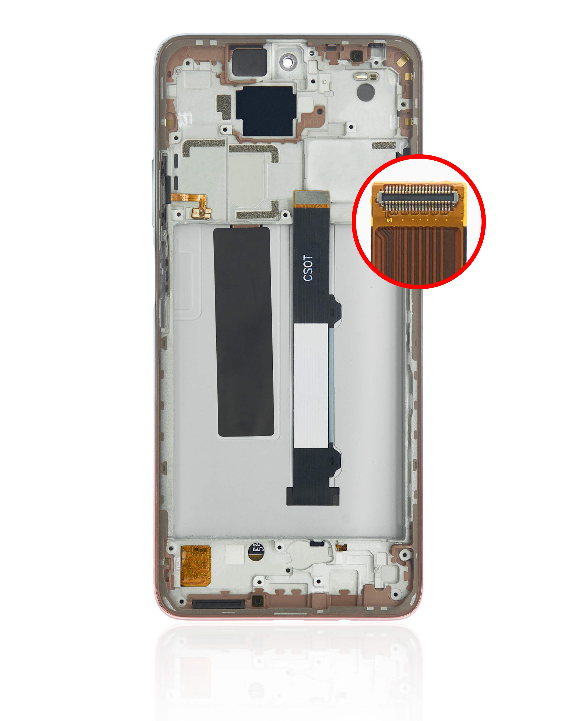 LCD Display mit Rahmen für Xiaomi Mi 10T Lite 5G (professionell aufgearbeitet) (Rose Gold Beach) – Bild 4