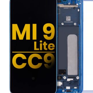 OLED Display mit Rahmen für Xiaomi Mi 9 Lite / CC9 (professionell aufgearbeitet) (Aurora Blue)