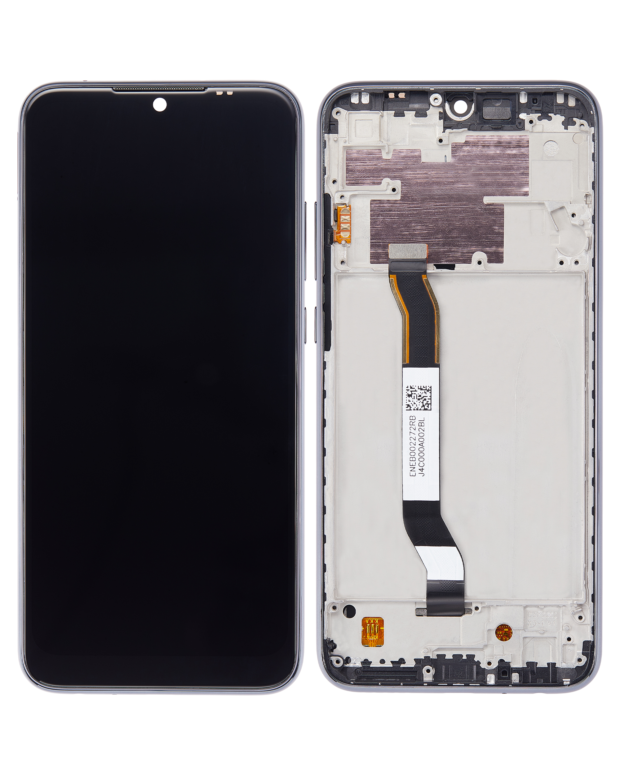 LCD Display mit Rahmen für Xiaomi Redmi Note 8T (Aftermarket Plus) (Moonshadow Gray) – Bild 2