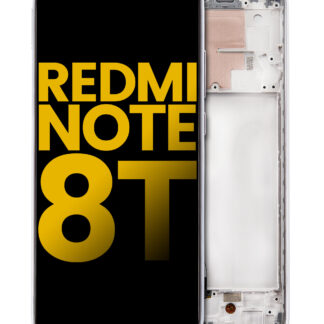 LCD Display mit Rahmen für Xiaomi Redmi Note 8T (Aftermarket Plus) (Moonlight White)