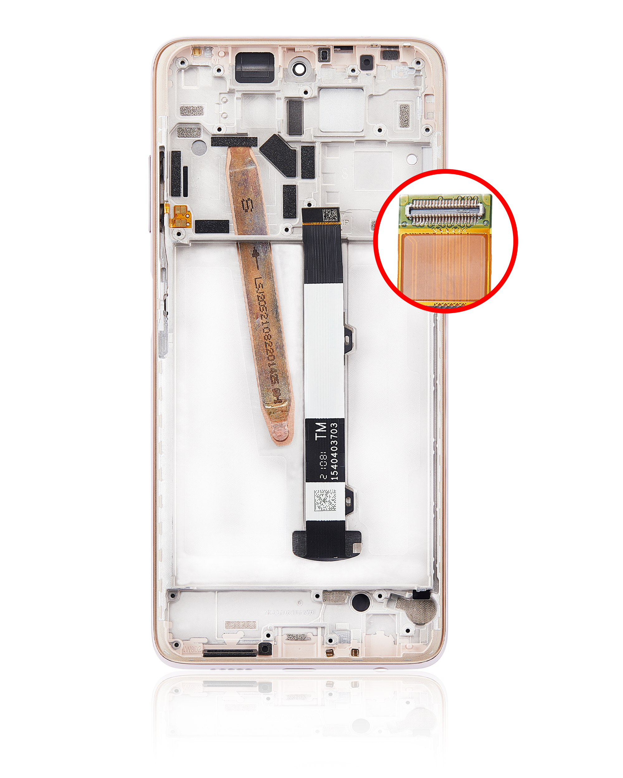 LCD Display mit Rahmen für Xiaomi Redmi Poco X3 Pro (professionell aufgearbeitet) (Metal Bronze) – Bild 4