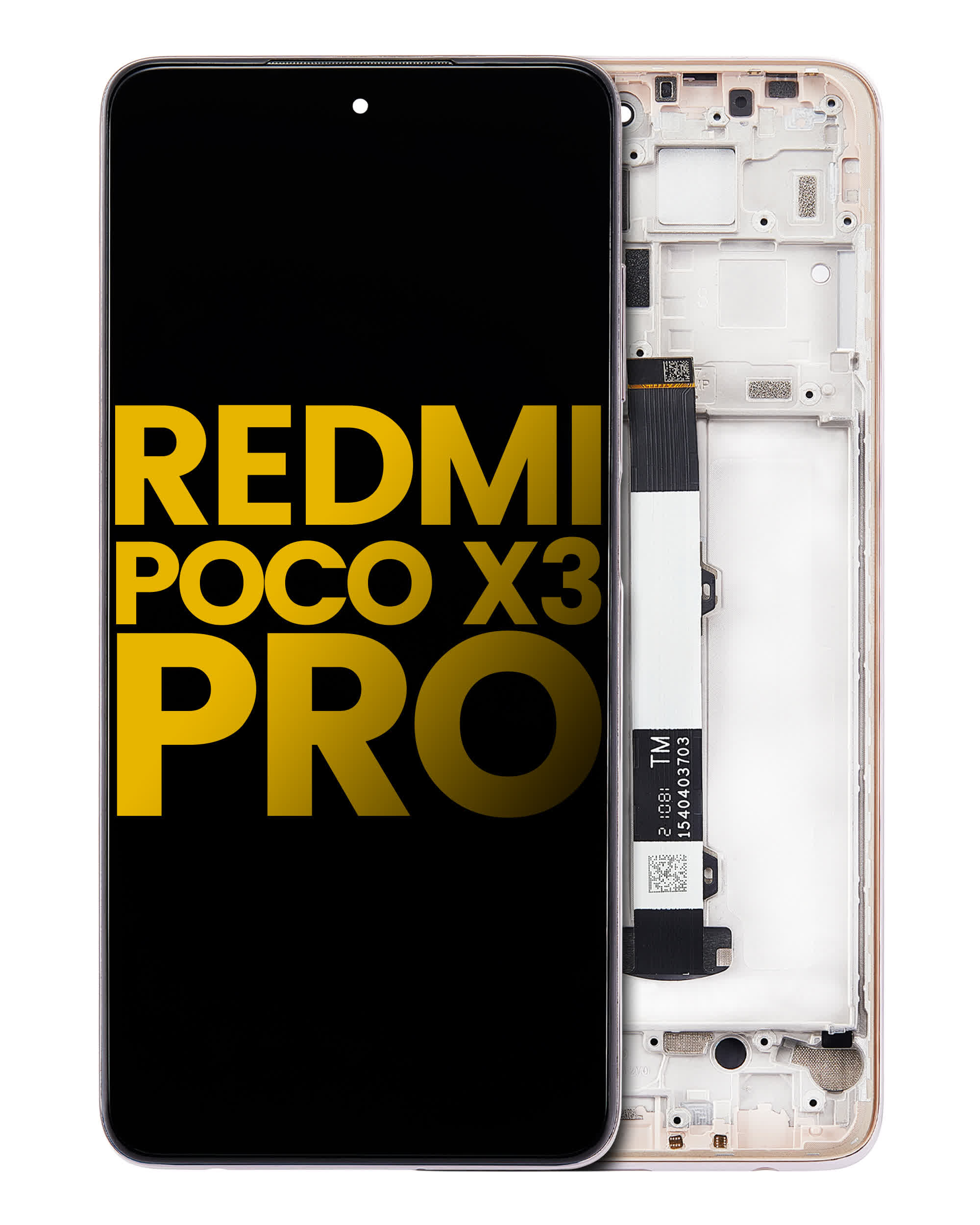 LCD Display mit Rahmen für Xiaomi Redmi Poco X3 Pro (professionell aufgearbeitet) (Metal Bronze)