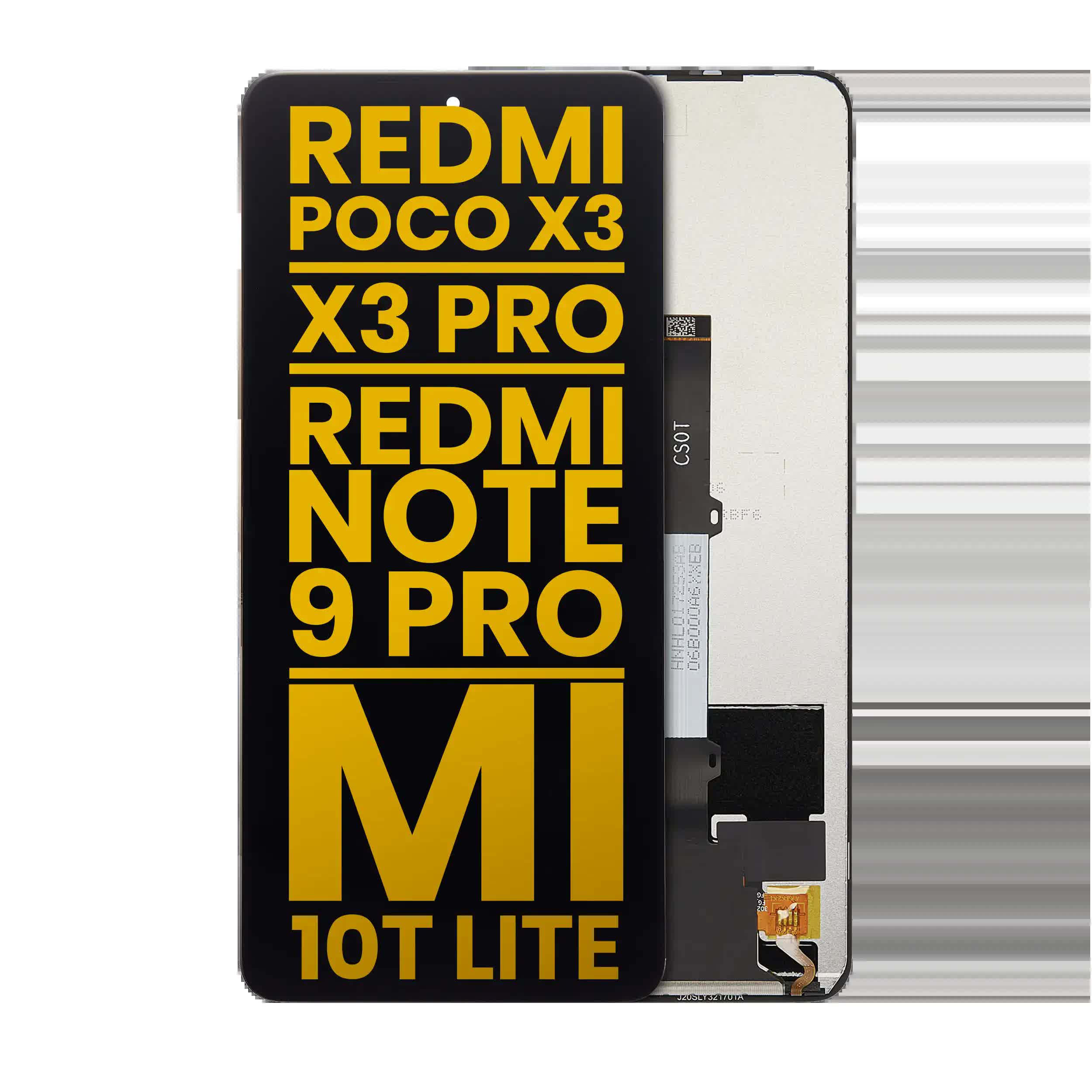 LCD Display ohne Rahmen für Xiaomi Redmi Poco X3 / X3 Pro / POCO X3 NFC / Redmi Note 9 Pro 5G / Mi 10T Lite 5G / Mi 10i (professionell aufgearbeitet)