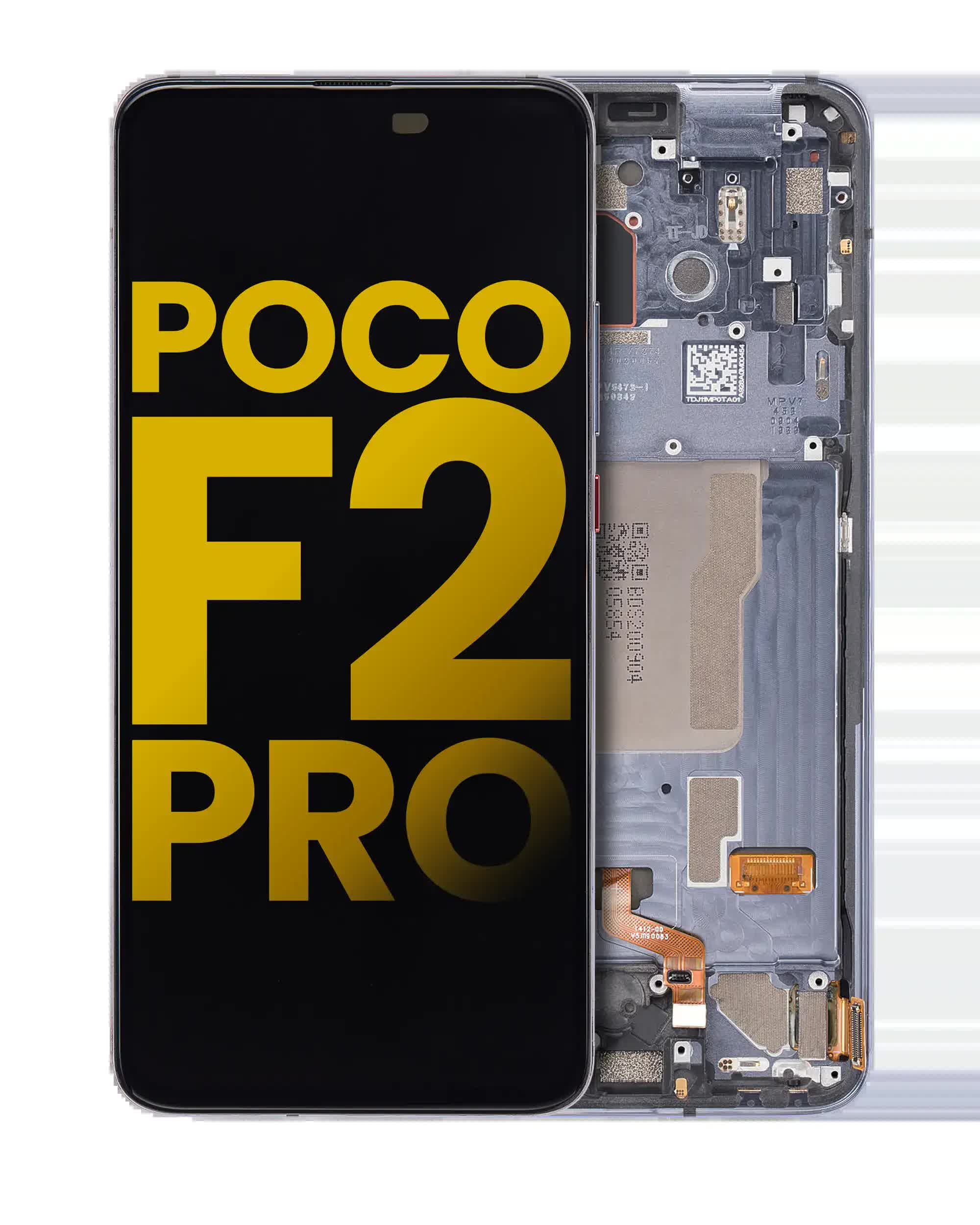 OLED Display mit Rahmen für Xiaomi Poco F2 Pro / Redmi K30 Pro (professionell aufgearbeitet) (Cyber Gray)
