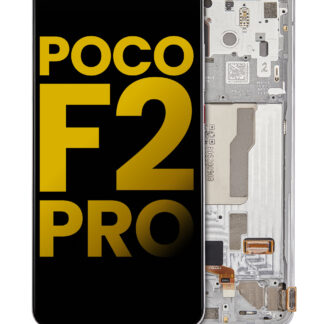 OLED Display mit Rahmen für Xiaomi Poco F2 Pro / Redmi K30 Pro (professionell aufgearbeitet) (Phantom White)