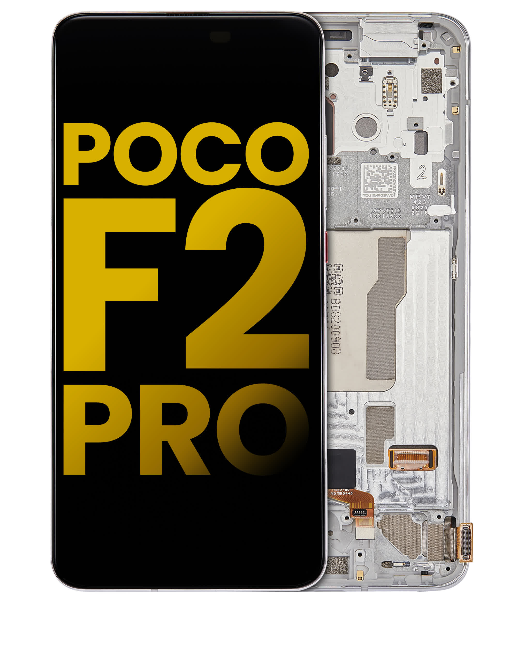 OLED Display mit Rahmen für Xiaomi Poco F2 Pro / Redmi K30 Pro (professionell aufgearbeitet) (Phantom White)