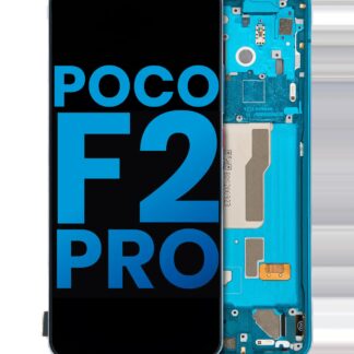 LCD Display mit Rahmen für Xiaomi Poco F2 Pro / Redmi K30 Pro (Aftermarket: Incell) (Neon Blue)