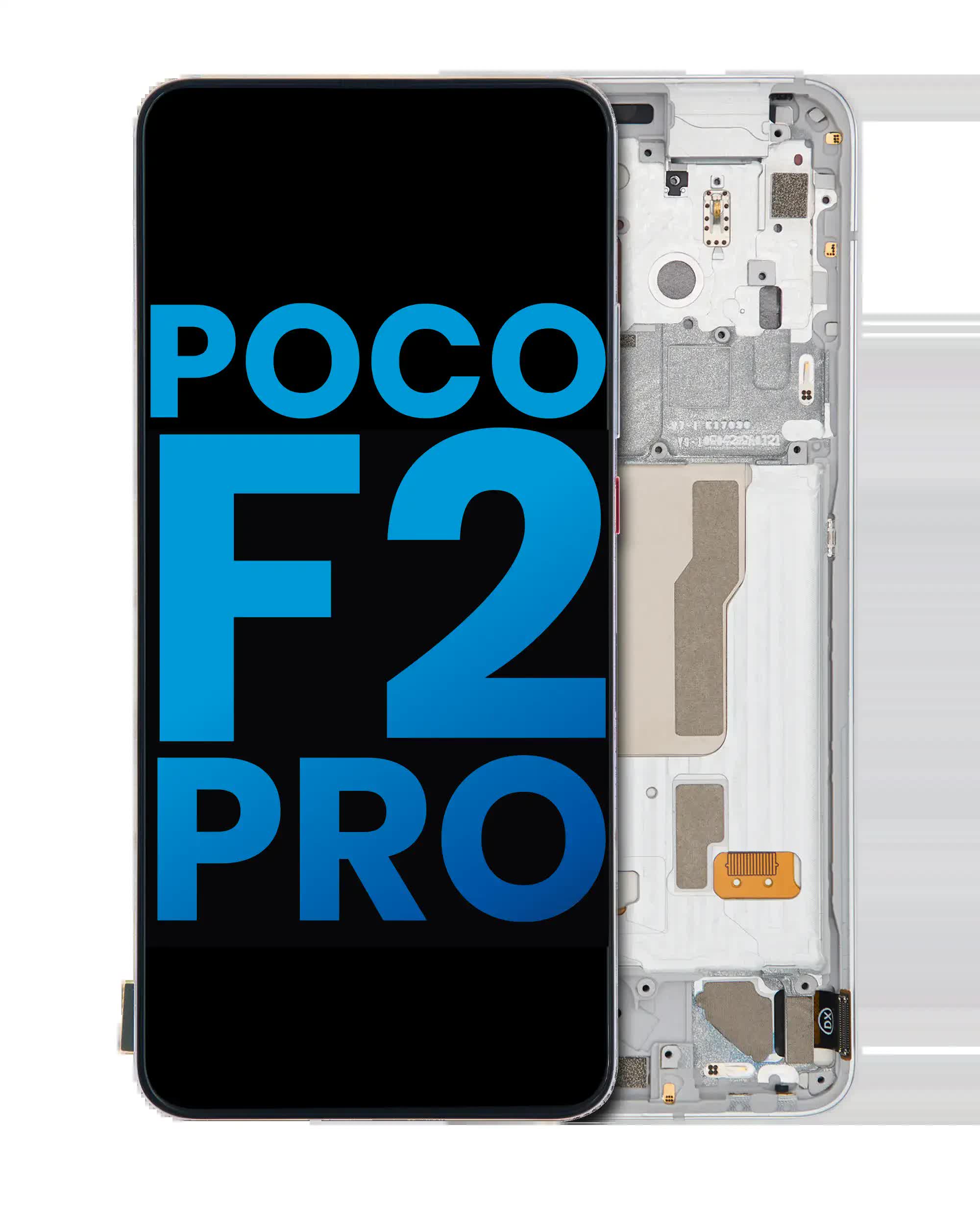LCD Display mit Rahmen für Xiaomi Poco F2 Pro / Redmi K30 Pro (Aftermarket: Incell) (Phantom White)