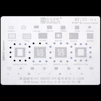 SM8250 CPU Reballing IC Stencil für Xiaomi 10 Pro / Redmi K30 Pro