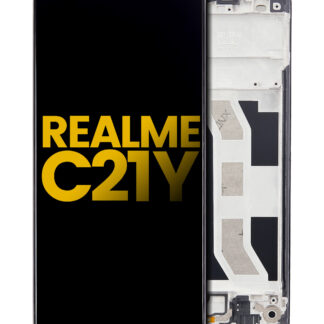 LCD Display mit Rahmen für Realme C21Y (professionell aufgearbeitet)