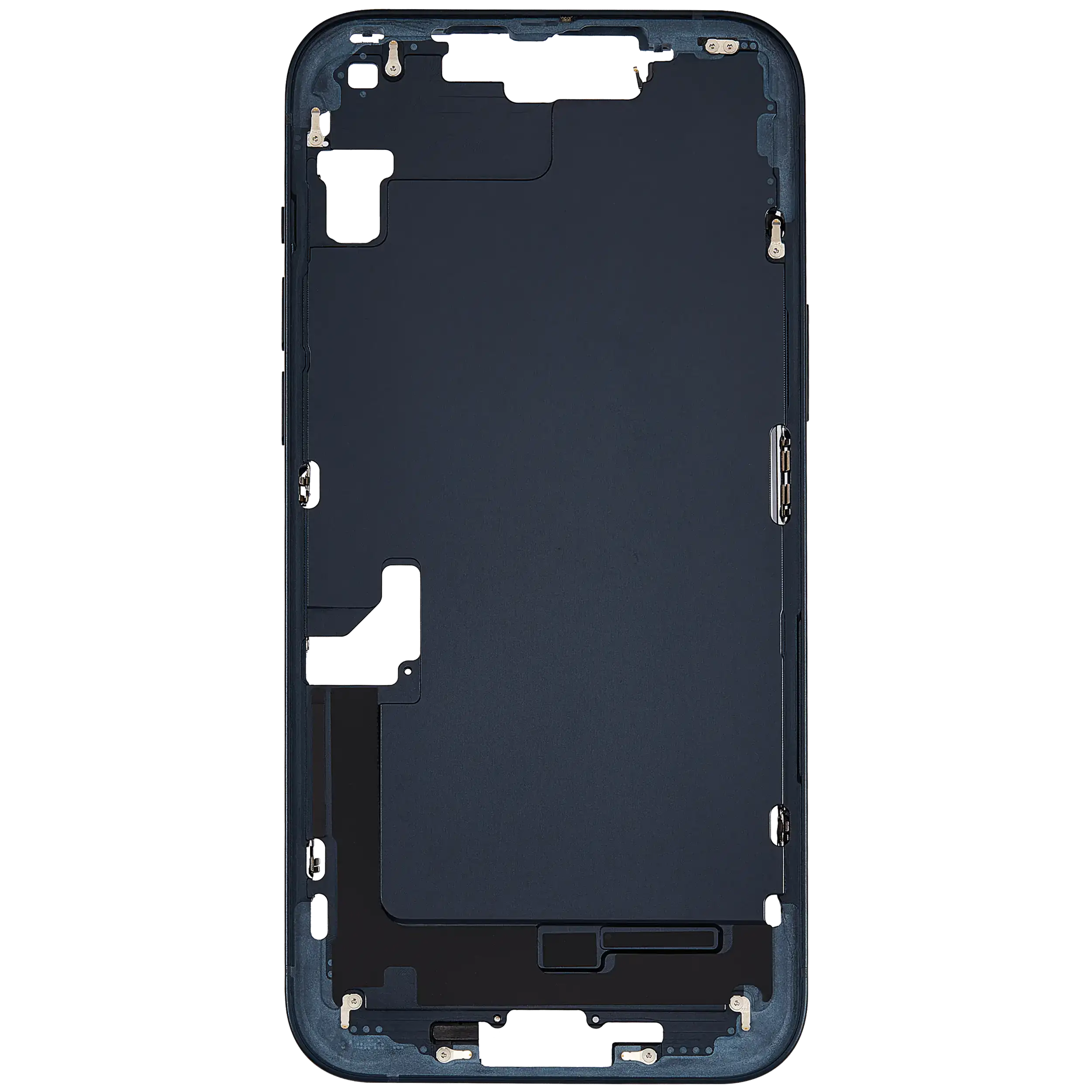 Mittelrahmen mit Kleinteilen für iPhone 14 Plus (EU / globale Version) (ausgebautes Originalteil: Grade B) (Midnight) – Bild 3
