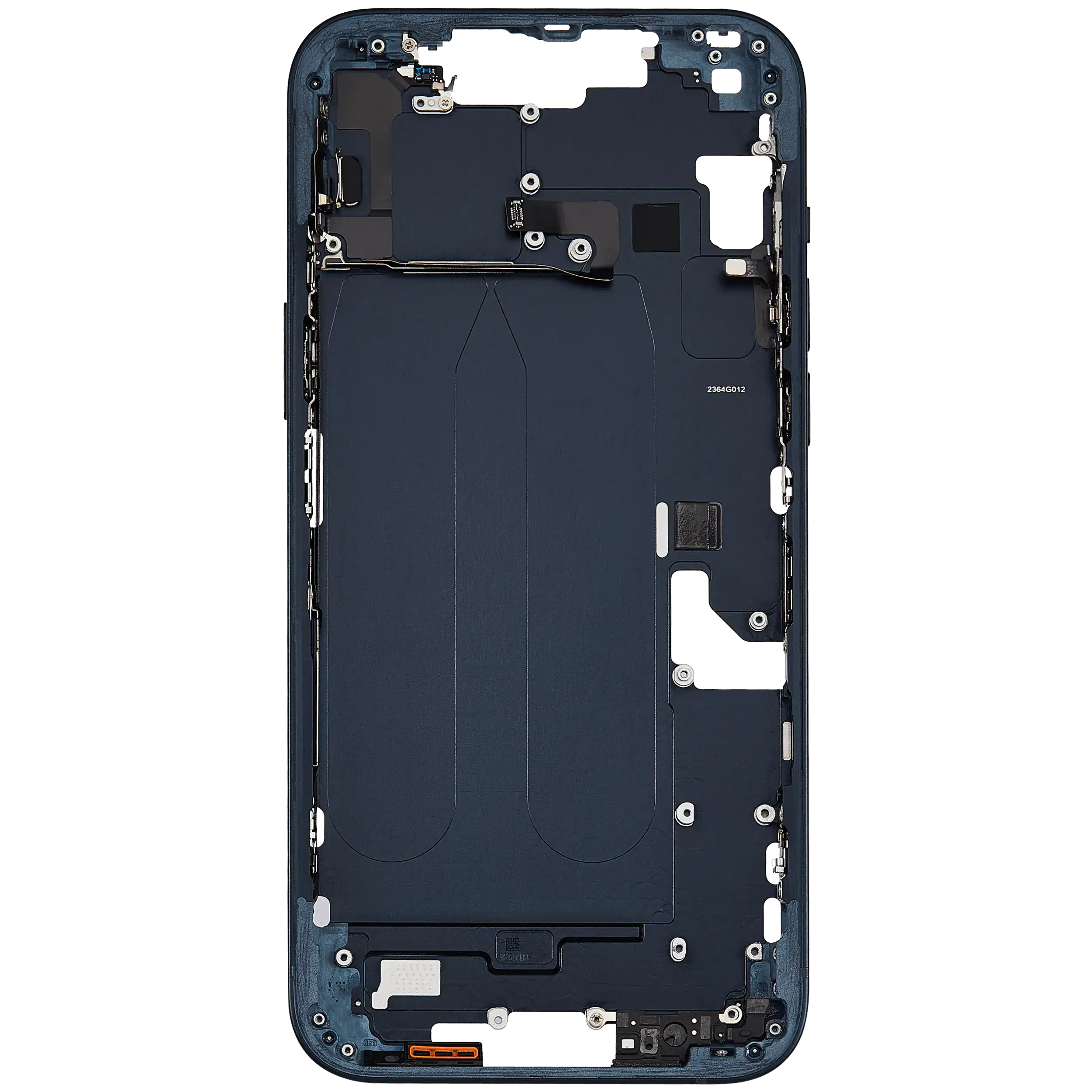 Mittelrahmen mit Kleinteilen für iPhone 14 Plus (EU / globale Version) (ausgebautes Originalteil: Grade B) (Midnight) – Bild 4