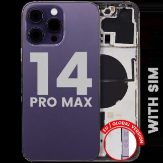 Rückgehäuse mit Kleinteilen für iPhone 14 Pro Max (EU / globale Version) (ausgebautes Originalteil: Grade B) (Deep Purple)