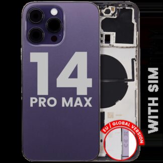 Rückgehäuse mit Kleinteilen für iPhone 14 Pro Max (EU / globale Version) (ausgebautes Originalteil: Grade C) (Deep Purple)