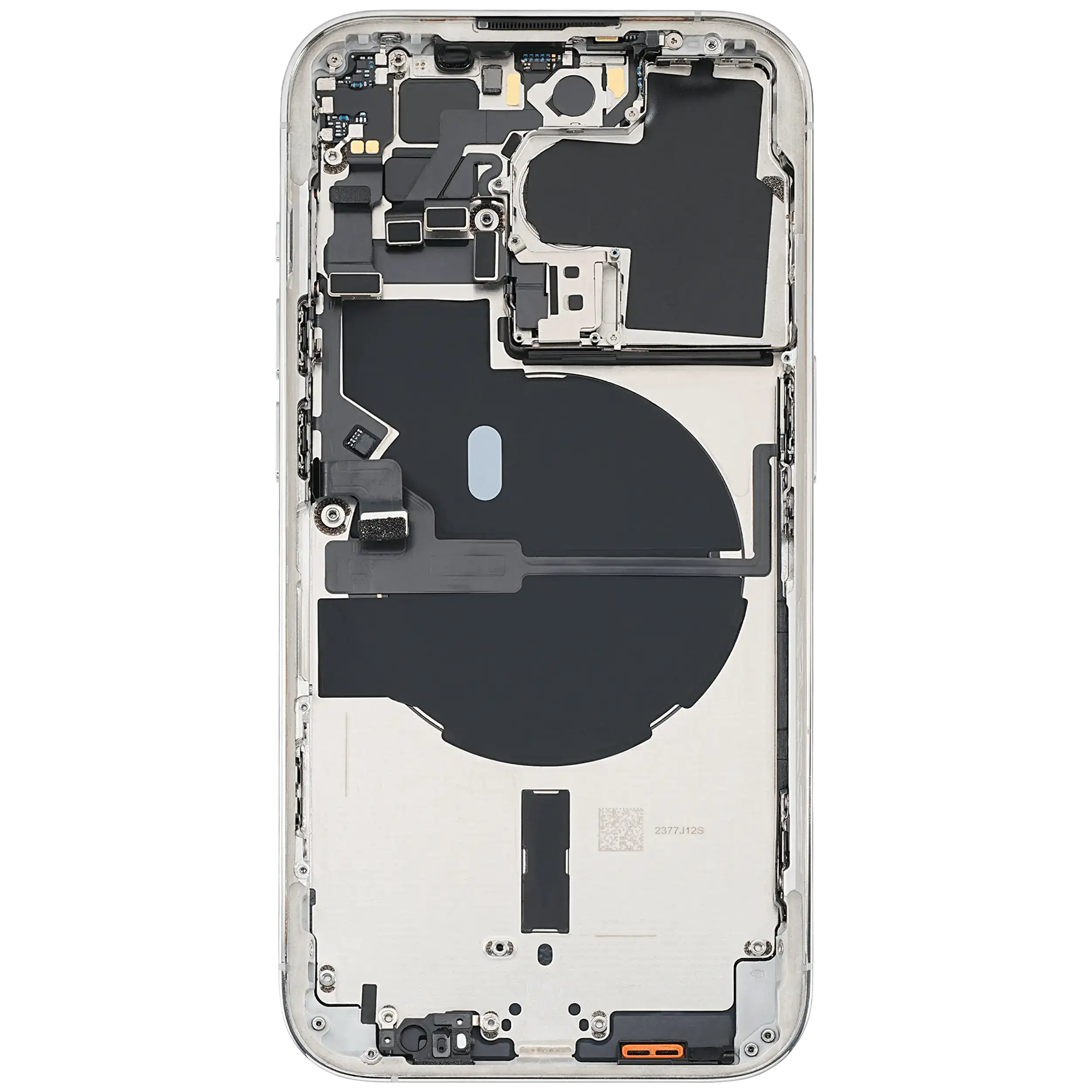 Rückgehäuse mit Kleinteilen für iPhone 14 Pro (EU / globale Version) (ausgebautes Originalteil: Grade B) (Silver (Silber)) – Bild 4