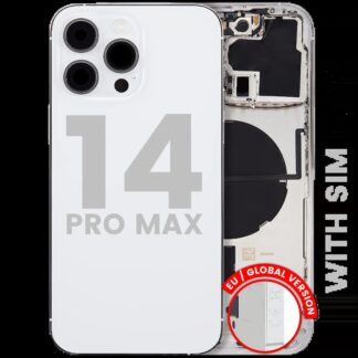 Rückgehäuse mit Kleinteilen für iPhone 14 Pro Max (EU / globale Version) (ausgebautes Originalteil: Grade B) (Silver (Silber))