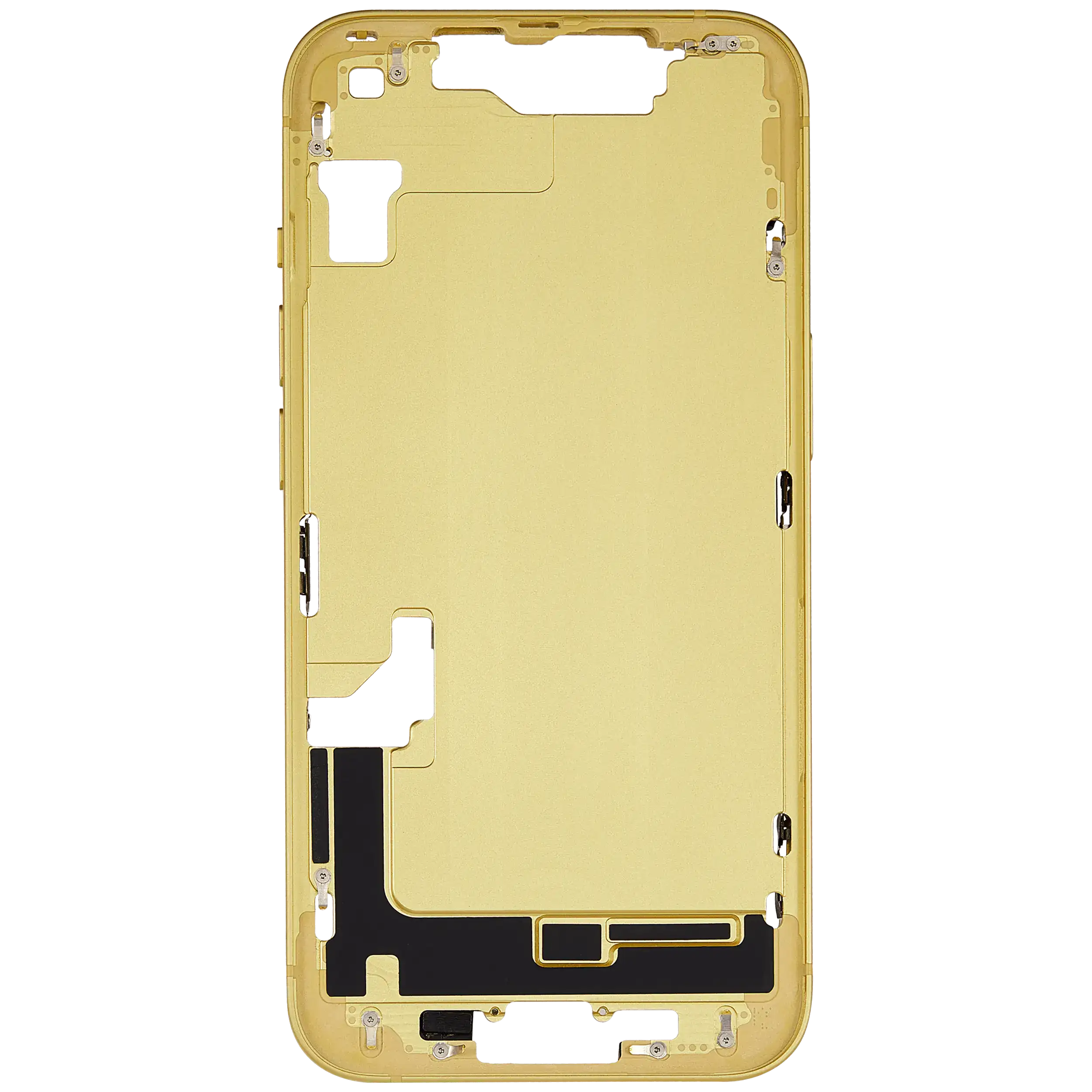 Mittelrahmen mit Kleinteilen für iPhone 14 (EU / globale Version) (ausgebautes Originalteil: Grade B) (Yellow) – Bild 3