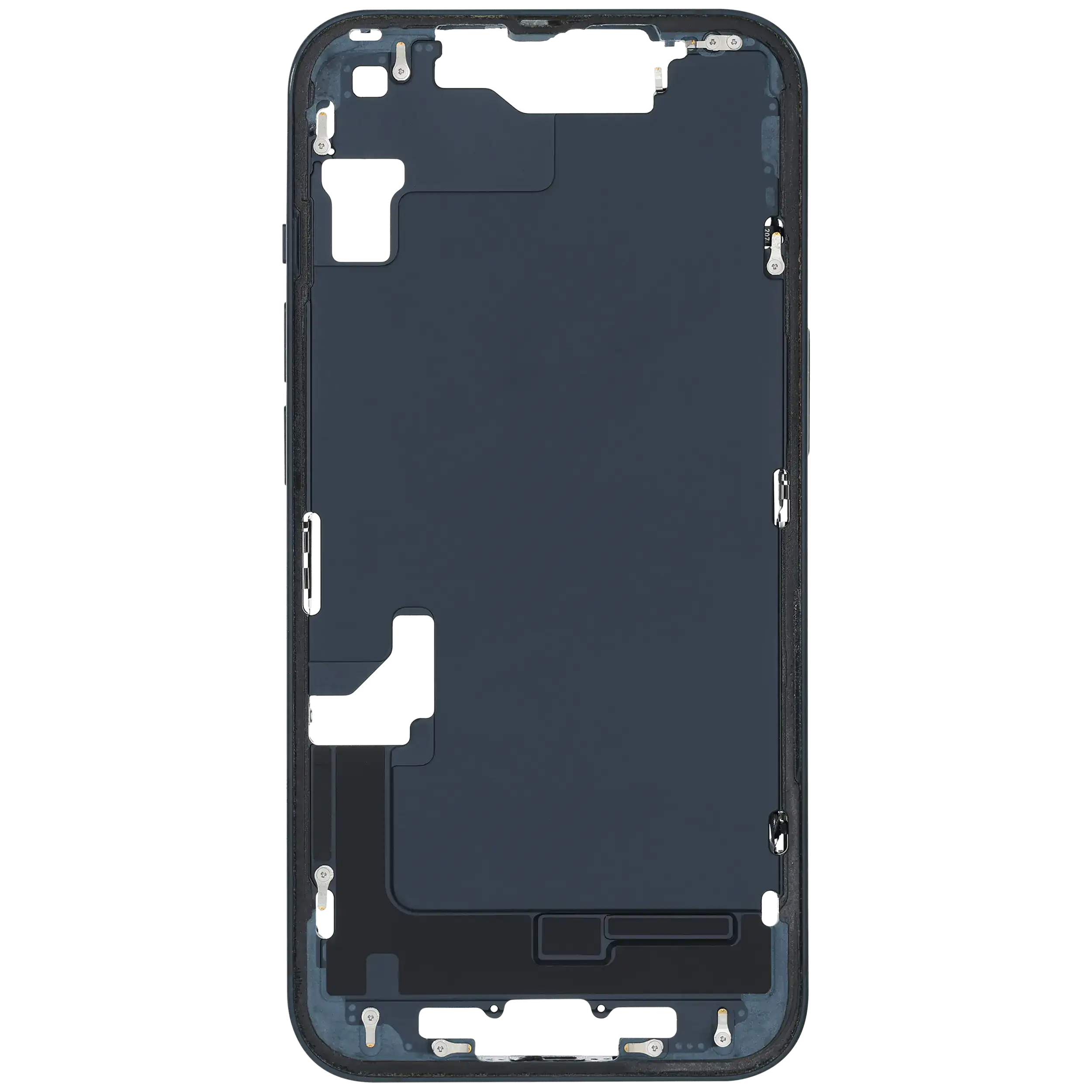 Mittelrahmen mit Kleinteilen für iPhone 14 (EU / globale Version) (ausgebautes Originalteil: Grade B) (Midnight) – Bild 3
