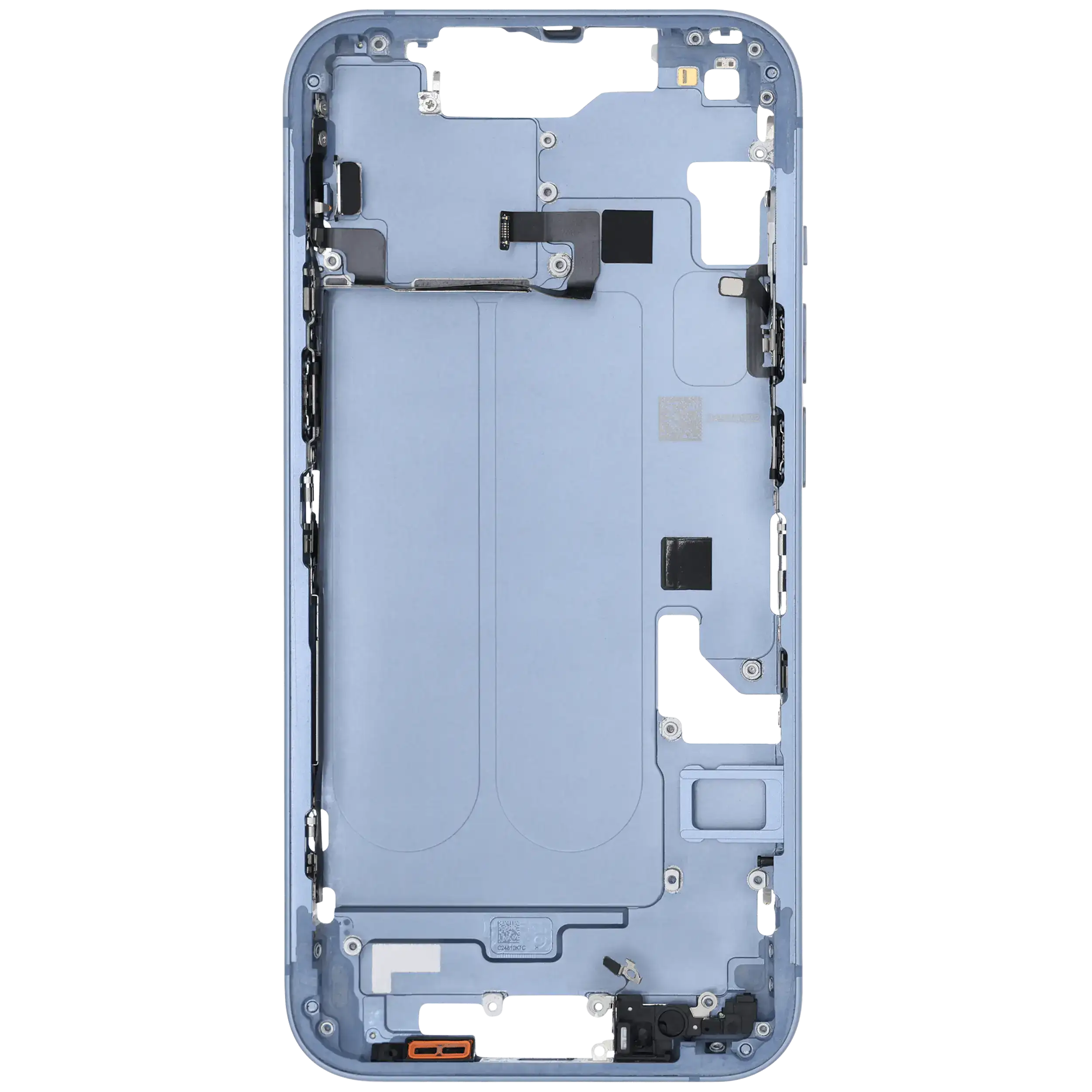 Mittelrahmen mit Kleinteilen für iPhone 14 (EU / globale Version) (ausgebautes Originalteil: Grade C) (Blue (Blau)) – Bild 4