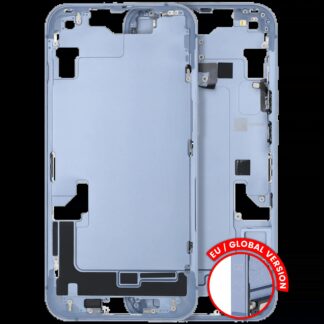 Mittelrahmen mit Kleinteilen für iPhone 14 (EU / globale Version) (ausgebautes Originalteil: Grade C) (Blue (Blau))