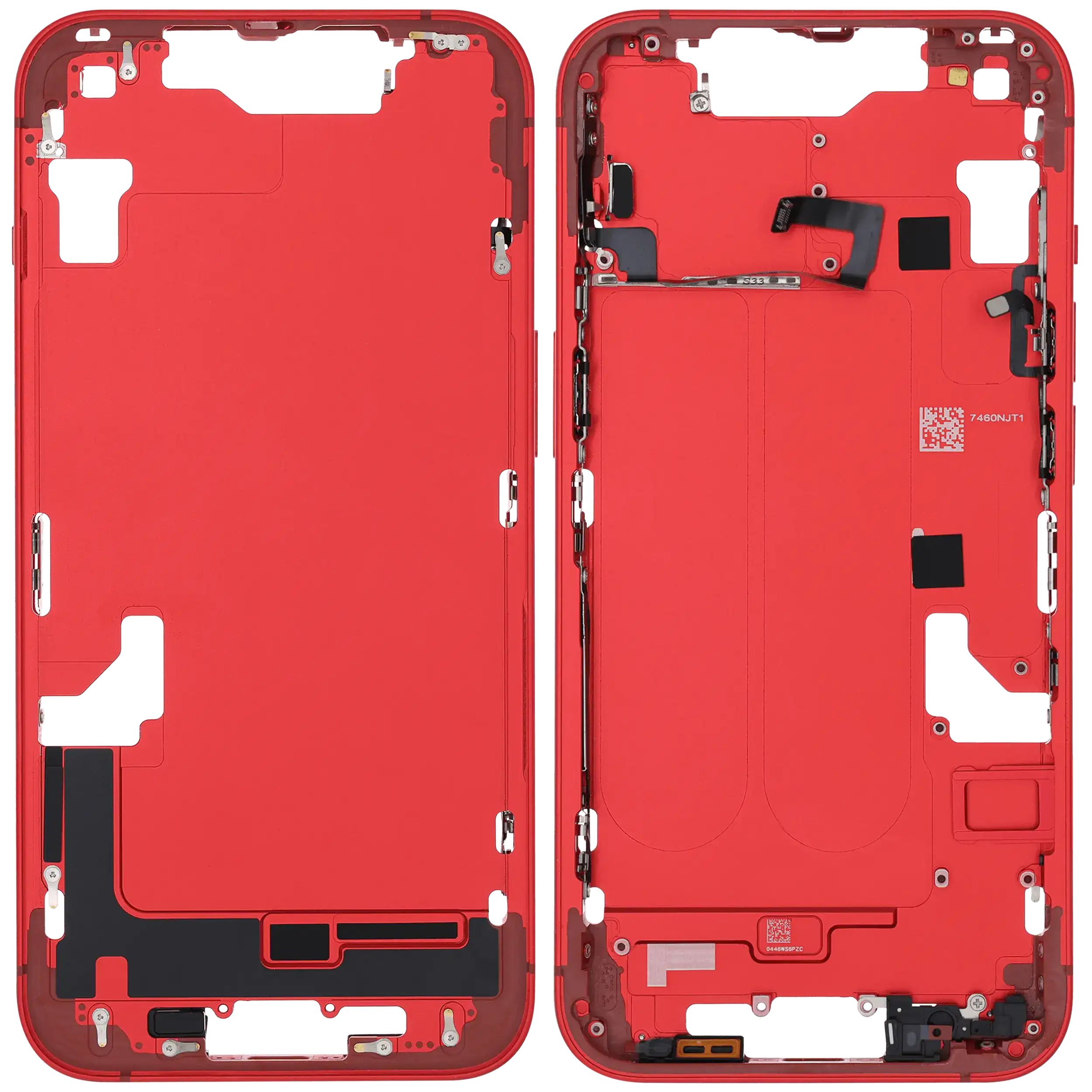 Mittelrahmen mit Kleinteilen für iPhone 14 (EU / globale Version) (ausgebautes Originalteil: Grade C) (Red (Rot)) – Bild 2