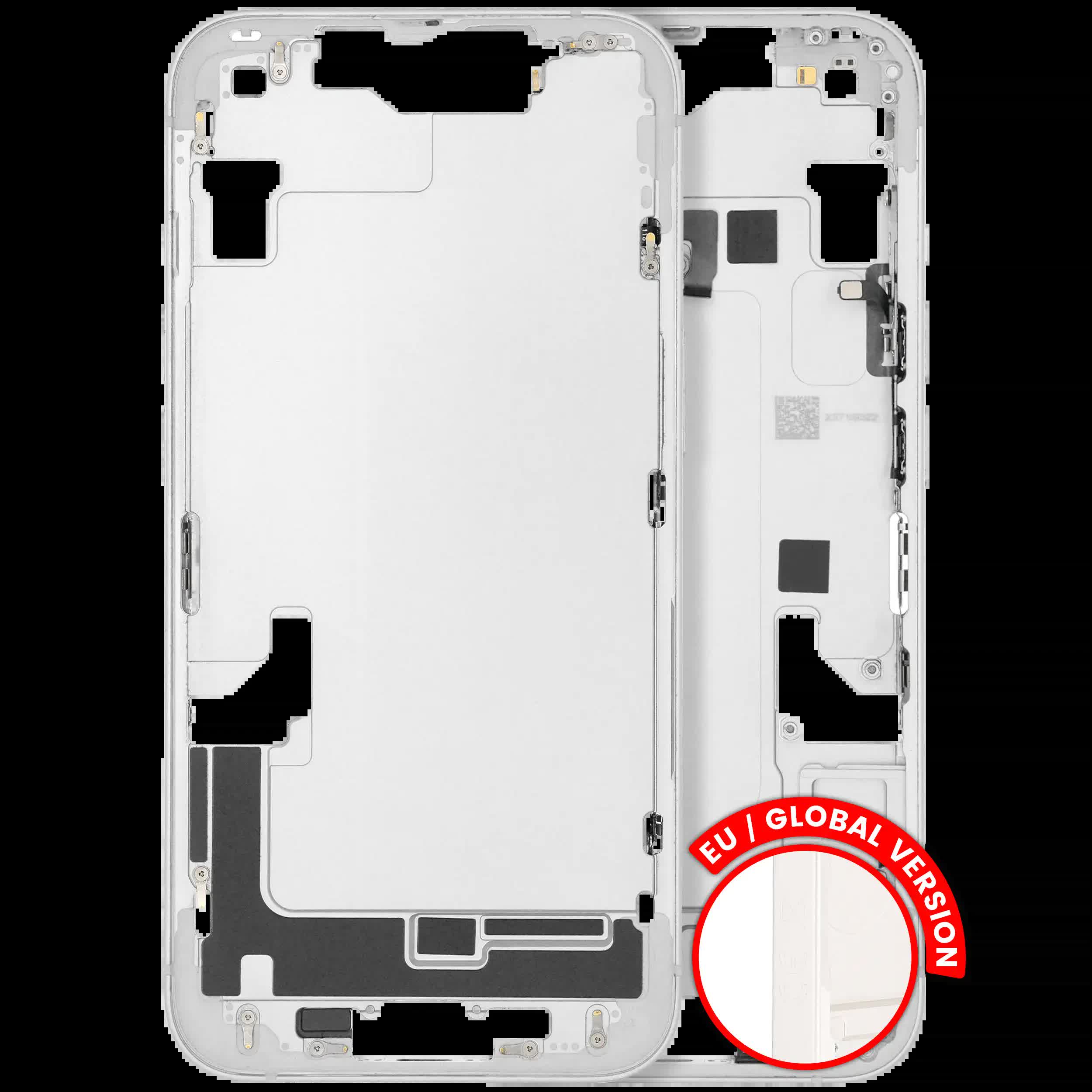 Mittelrahmen mit Kleinteilen für iPhone 14 (EU / globale Version) (ausgebautes Originalteil: Grade C) (Starlight)
