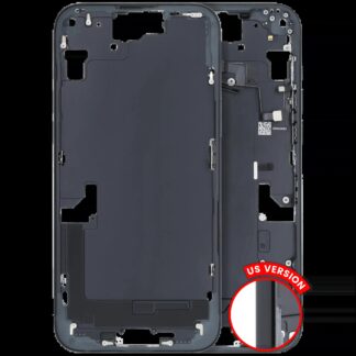Mittelrahmen mit Kleinteilen für iPhone 15 Plus (US-Version) (ausgebautes Originalteil: Grade B) (Black (Schwarz))