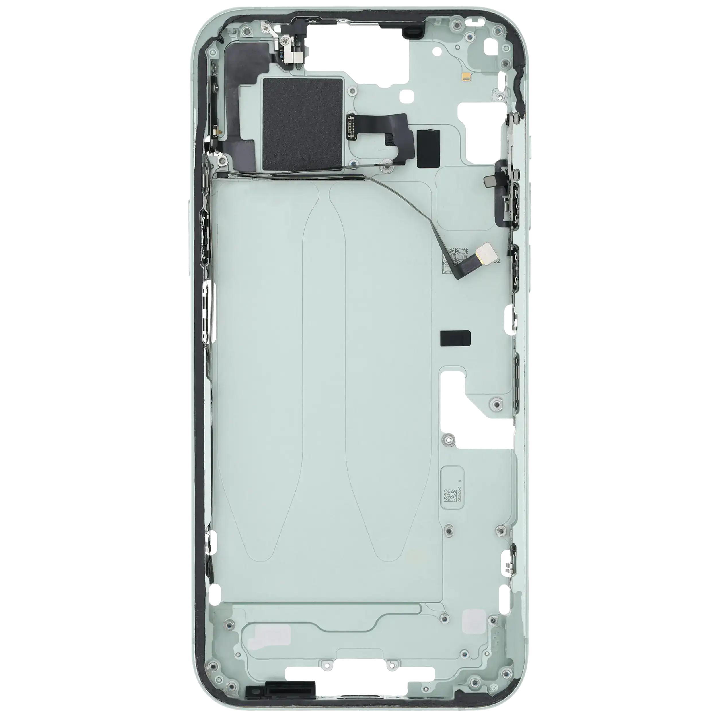 Mittelrahmen mit Kleinteilen für iPhone 15 Plus (US-Version) (ausgebautes Originalteil: Grade B) (Green (Grün)) – Bild 4