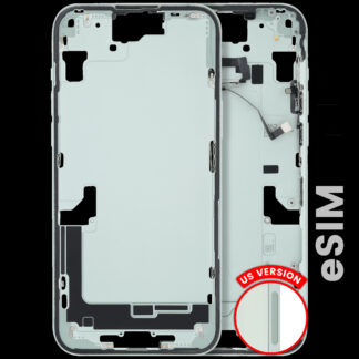 Mittelrahmen mit Kleinteilen für iPhone 15 Plus (US-Version) (ausgebautes Originalteil: Grade B) (Green (Grün))
