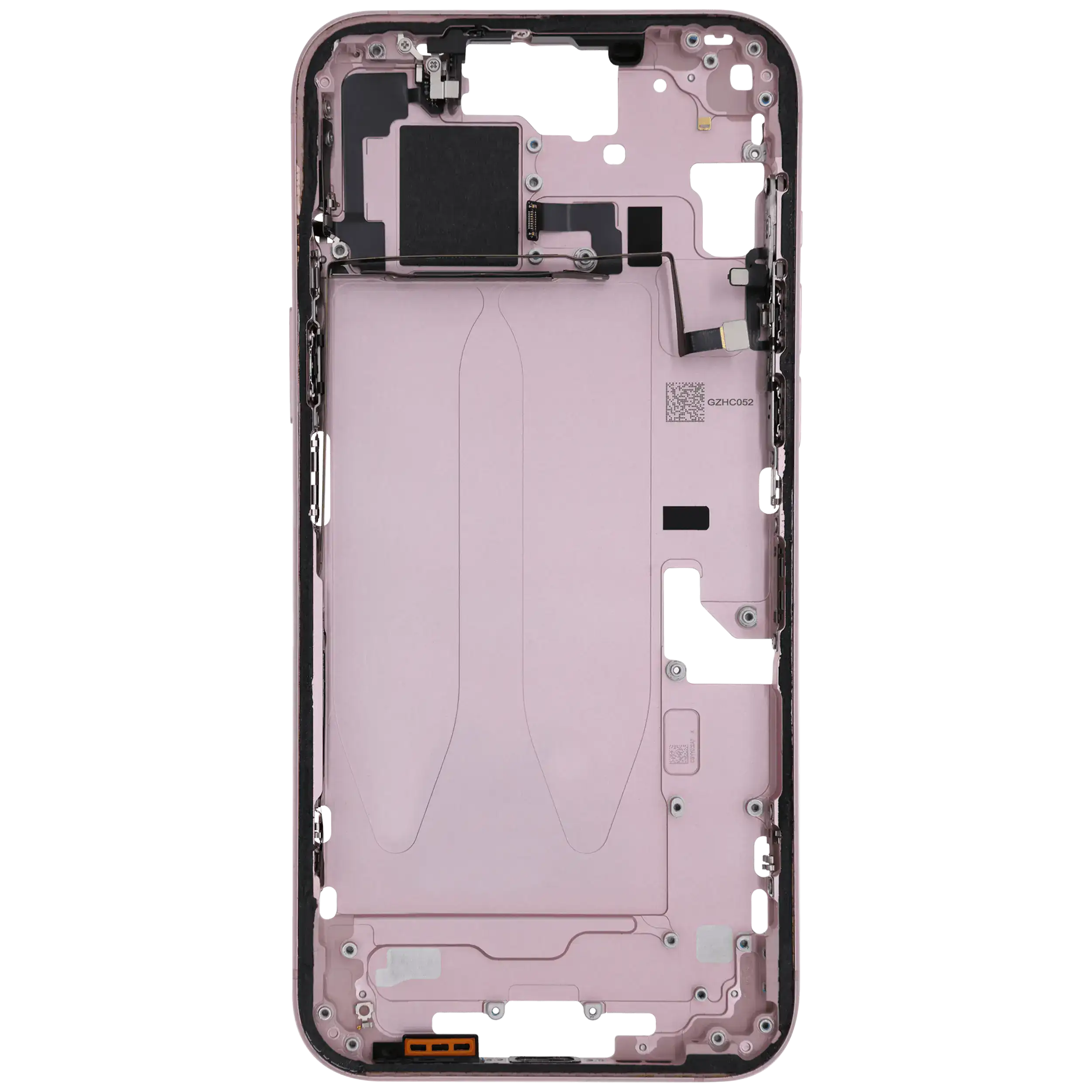 Mittelrahmen mit Kleinteilen für iPhone 15 Plus (US-Version) (ausgebautes Originalteil: Grade B) (Pink (Rosa)) – Bild 4