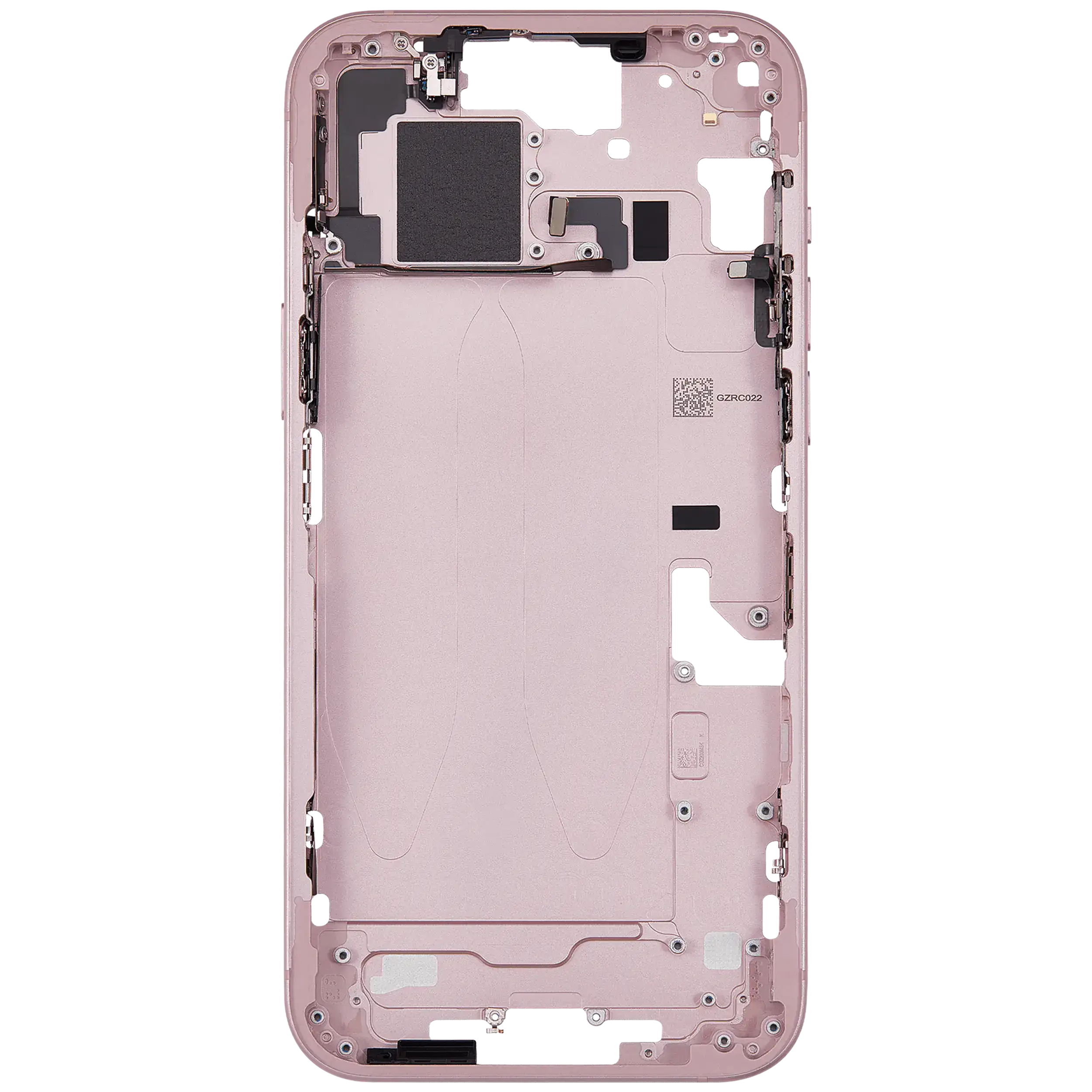 Mittelrahmen mit Kleinteilen für iPhone 15 Plus (EU / globale Version) (ausgebautes Originalteil: Grade B) (Pink (Rosa)) – Bild 4