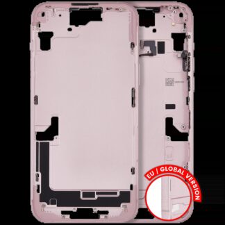 Mittelrahmen mit Kleinteilen für iPhone 15 Plus (EU / globale Version) (ausgebautes Originalteil: Grade C) (Pink (Rosa))