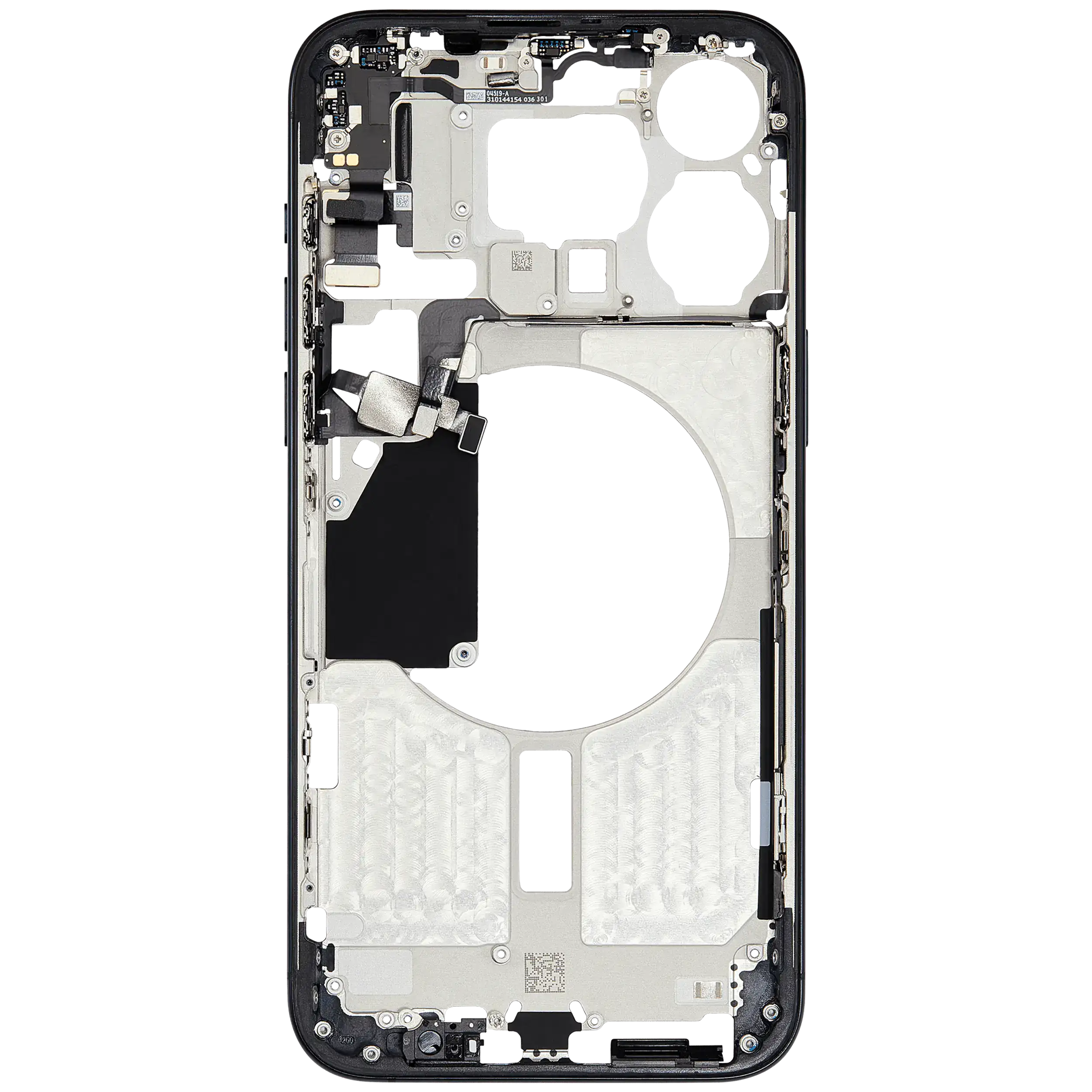Mittelrahmen mit Kleinteilen für iPhone 15 Pro Max (EU / globale Version) (ausgebautes Originalteil: Grade B) (Blue Titanium) – Bild 4