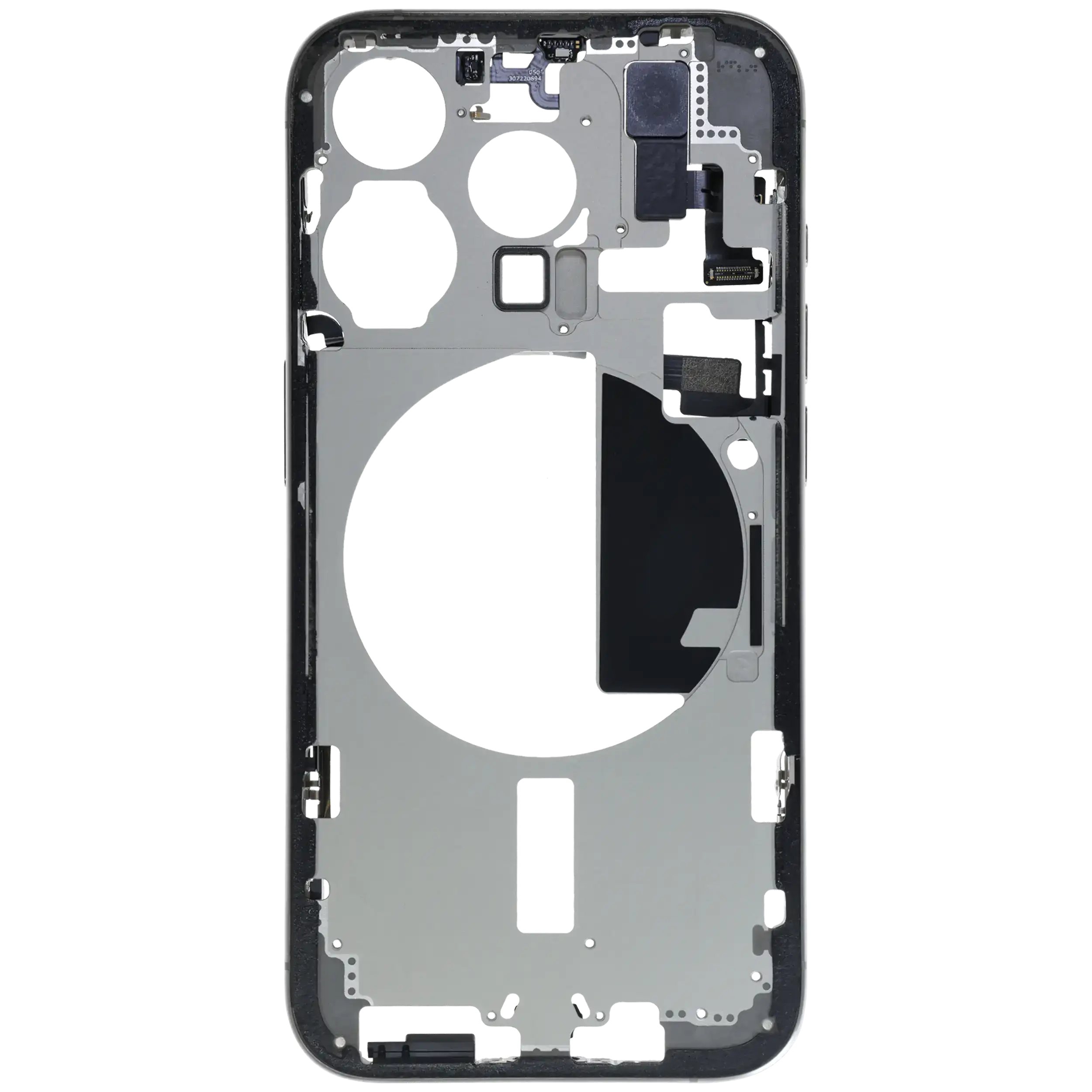 Mittelrahmen mit Kleinteilen für iPhone 15 Pro (EU / globale Version) (ausgebautes Originalteil: Grade C) (Natural Titanium) – Bild 3