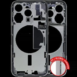 Mittelrahmen mit Kleinteilen für iPhone 15 Pro (EU / globale Version) (ausgebautes Originalteil: Grade C) (Natural Titanium)