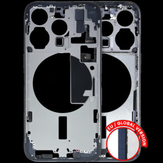 Mittelrahmen mit Kleinteilen für iPhone 15 Pro (EU / globale Version) (ausgebautes Originalteil: Grade B) (Blue Titanium)