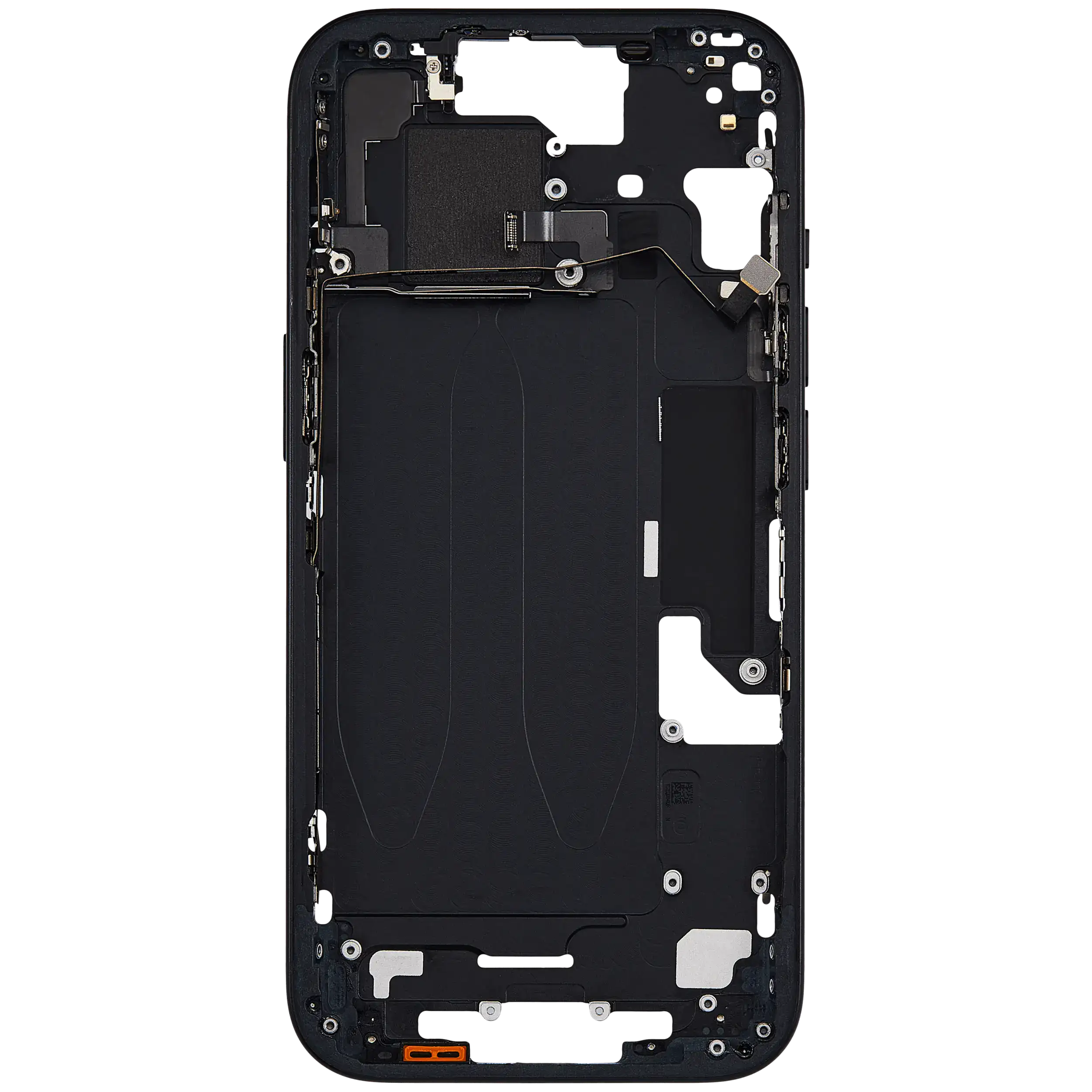 Mittelrahmen mit Kleinteilen für iPhone 15 (US-Version) (ausgebautes Originalteil: Grade B) (Black (Schwarz)) – Bild 4