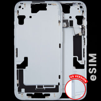 Mittelrahmen mit Kleinteilen für iPhone 15 (US-Version) (ausgebautes Originalteil: Grade B) (Blue (Blau))