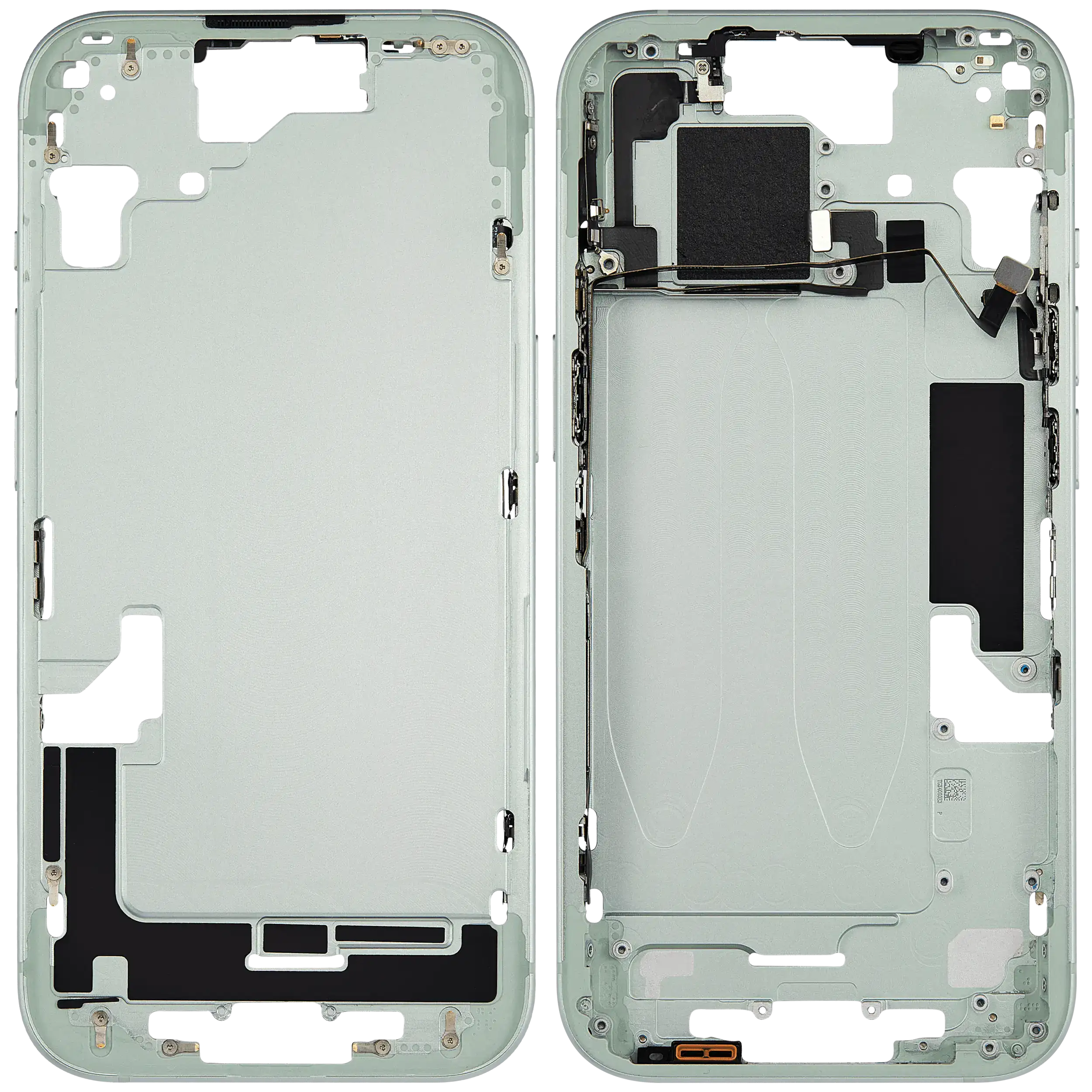 Mittelrahmen mit Kleinteilen für iPhone 15 (US-Version) (ausgebautes Originalteil: Grade B) (Green (Grün)) – Bild 2