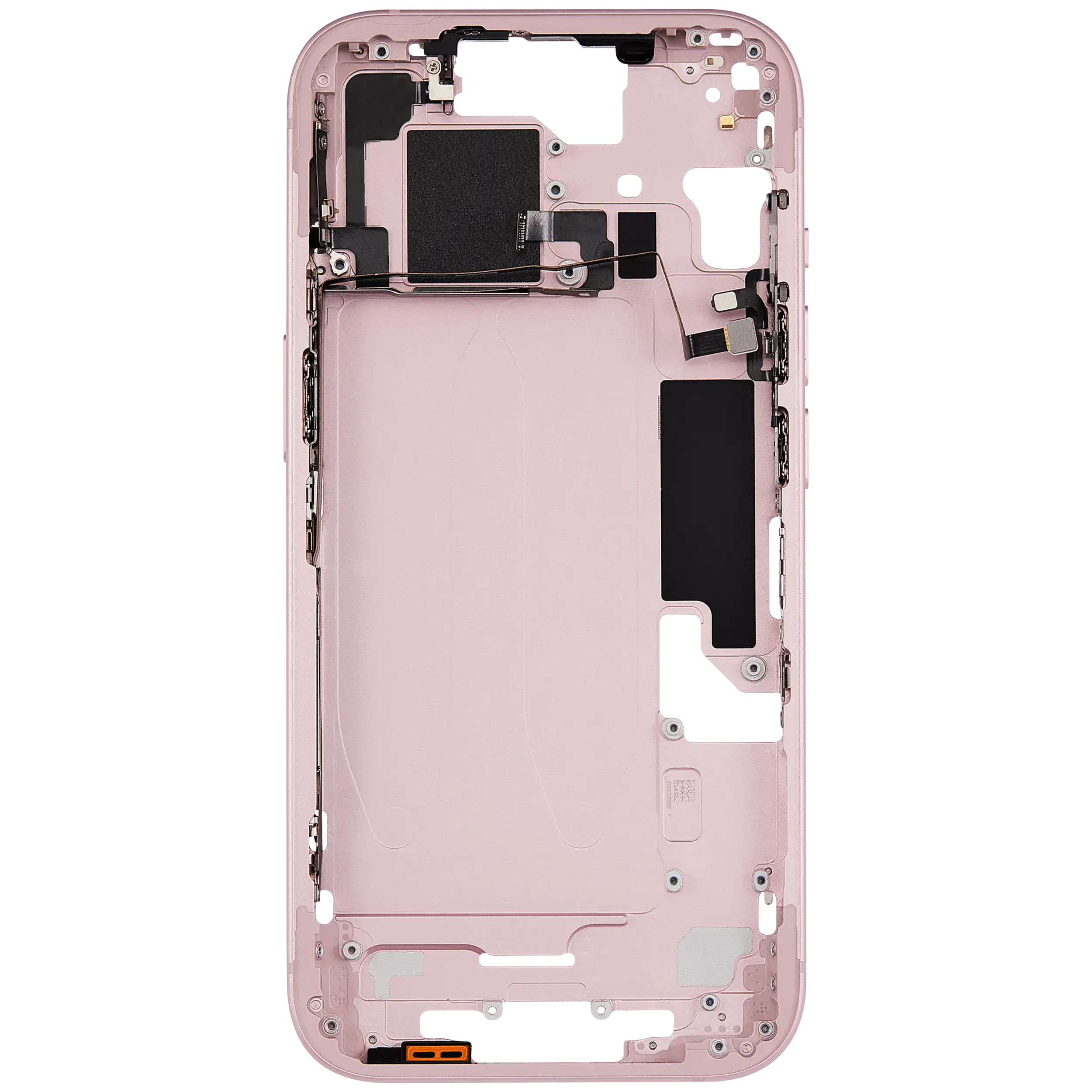 Mittelrahmen mit Kleinteilen für iPhone 15 (US-Version) (ausgebautes Originalteil: Grade B) (Pink (Rosa)) – Bild 4