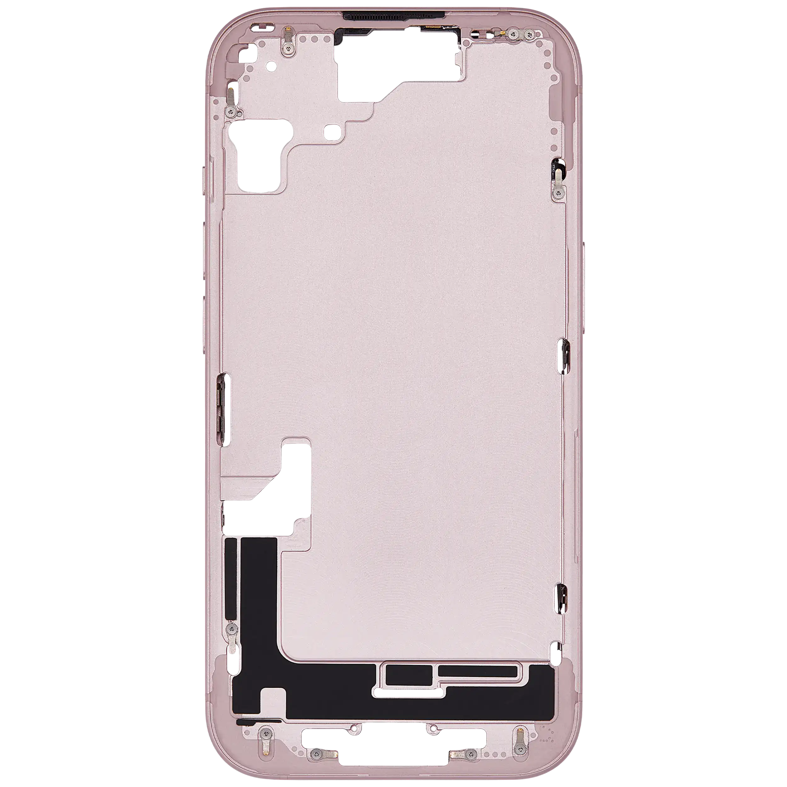 Mittelrahmen mit Kleinteilen für iPhone 15 (EU / globale Version) (ausgebautes Originalteil: Grade B) (Pink (Rosa)) – Bild 3