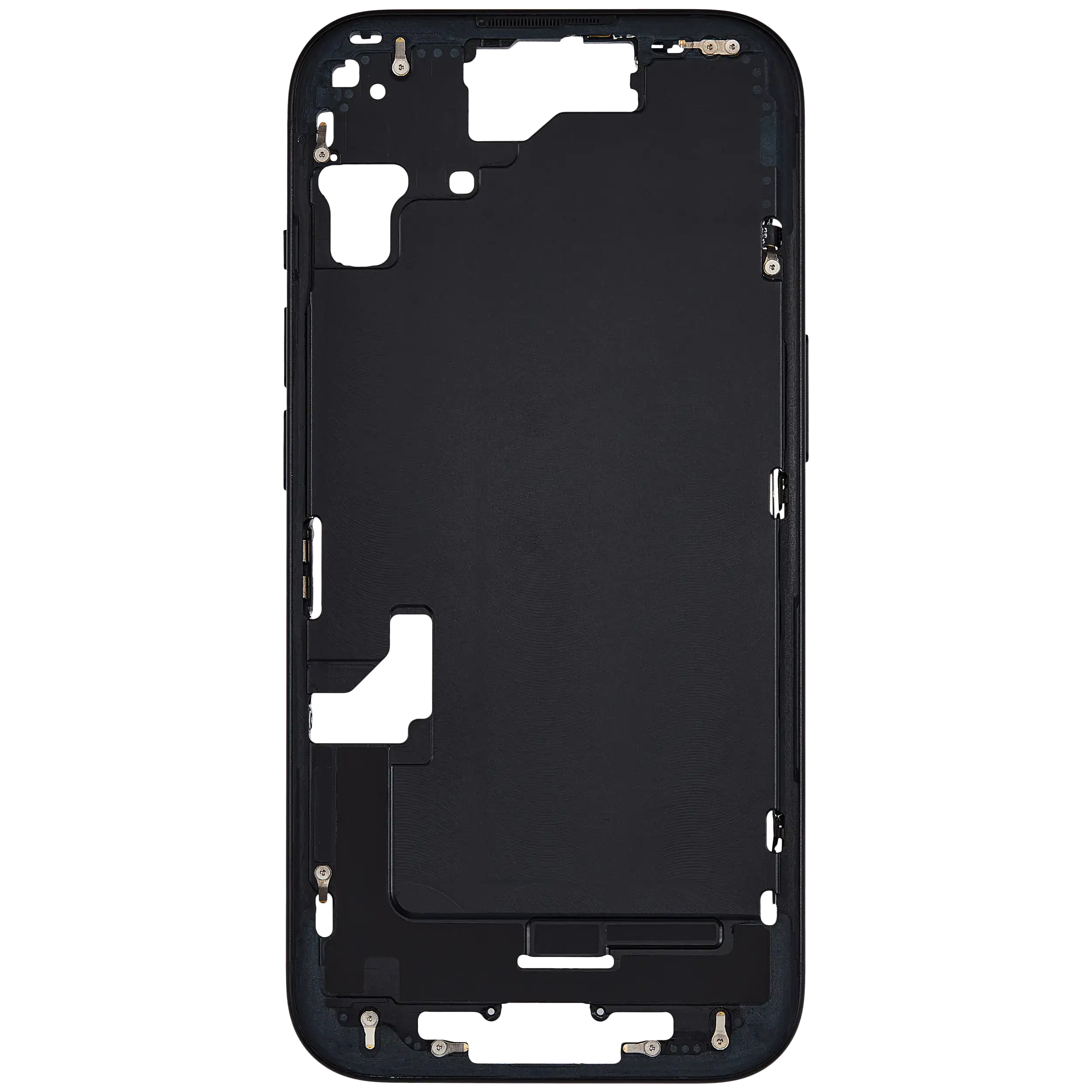Mittelrahmen mit Kleinteilen für iPhone 15 (US-Version) (ausgebautes Originalteil: Grade C) (Black (Schwarz)) – Bild 3